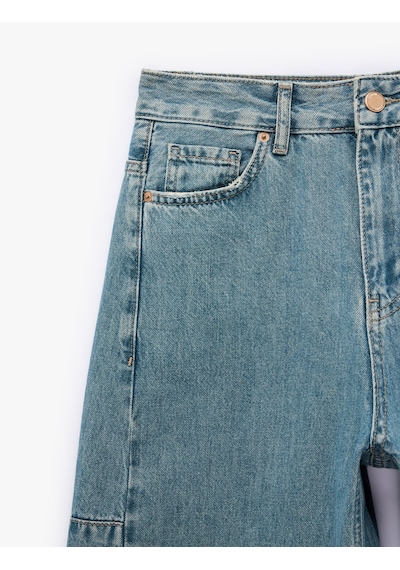 Koton Pamuklu Düğmeli Cepli Rahat Kalıp Balon Denim Pantolon - Balloon Jeans Ovd 6sal40267md Koton Pamuklu Düğmeli Cepli Rahat Kalıp Balon Denim Pantolon - Balloon Jeans Ovd 6sal40267md