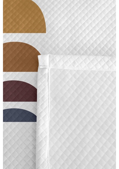 Geometrik Sarı Genç Odası Tek Kişilik Pike Takımı-modern Bohem Gri 160x220 Cm Kapitone Yatak Örtüsü Kabuğu Kireç Serabı