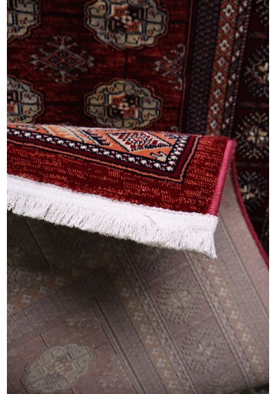 Asya Etnik Desenli Saçaklı Salon Oturma Odası Halısı 70174-10 Çok Renkli