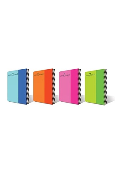 A4 Çizgili Spiralli Defter, 100 Yaprak, 500 Mikron Pp Kapak Açık Gri