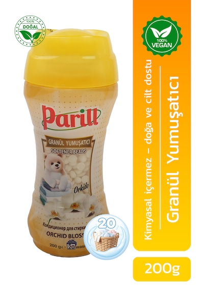 Parill Orkide Kokulu Granül Yumuşatıcı Organik, Vegan, Yerli Üretim 200g / 20 Yıkama Tekli