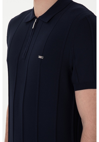 U.S. Polo Assn. Erkek Slim Fit Polo Yaka Lacivert Tişört 50306457-VR033