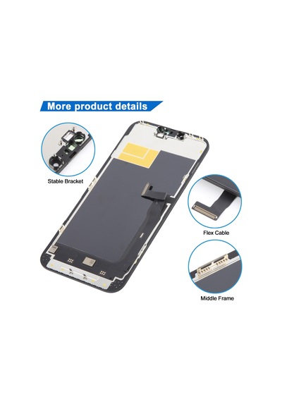 Teknonet Apple Uyumlu iPhone 13 Pro Max Diagnostics Lcd+dokunmatik+çıtalı - Siyah