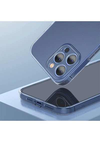 Baseus Simple Case iPhone Uyumlu 12 Pro Max 6.7 İnce Şeffaf Silikon Kılıf- 5775