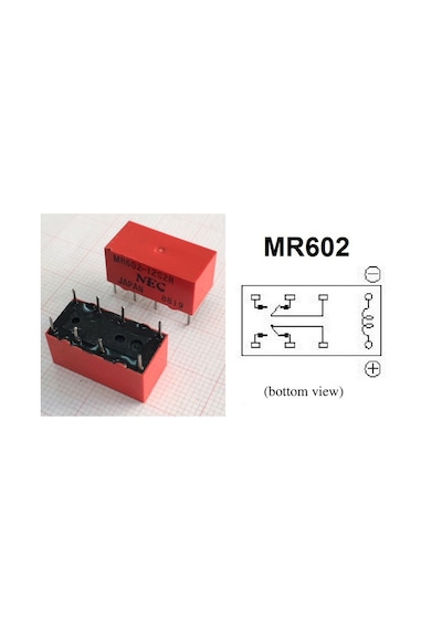 Mr602-12S2B 8Pin'Li Röle Çift Enversör Kontak 12Vdc 3A (6 Adet)