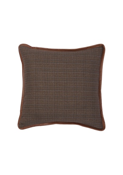 Yargıcı Deri Detaylı Kare Yastık 50x50 Cm 26knht1025n St