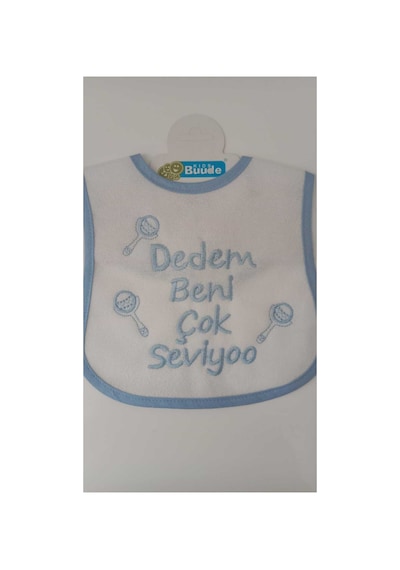 My Baby Kumsal Su Geçirmez Dedem Beni Çok Seviyor Baskılı Bebek Mama Önlüğü