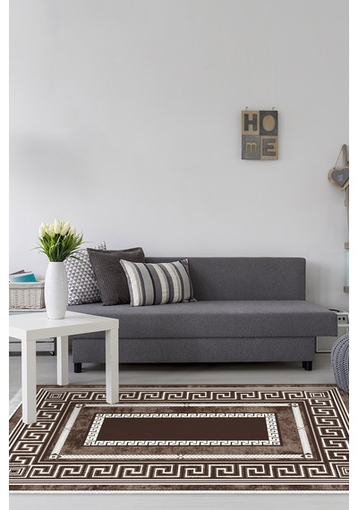 Eko Trend Djt Halı Yıkanabilir Kaymaz Taban 651m Modern Kahve
