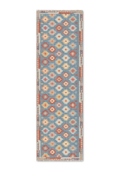 Dekoratif Halı Kaymaz Taban Leke Tutmaz Yıkanabilir Kilim Özel Ölçü Salon Halısı 3050 Çok Renkli