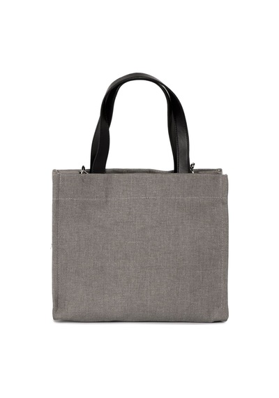İcone Bag Gri The Icone Bag Paris İşlemeli Tote Kadın Kol Çantası Ve Omuz Çantası Orta Boy Gri