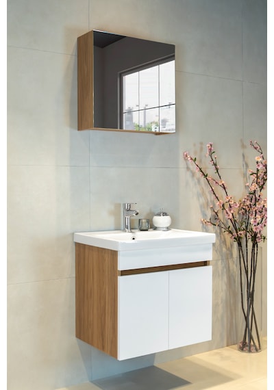 Star Banyo Dolabı Seti 60 Cm Egzotik Meşe & Parlak Beyaz Aynalı Lavabolu Mdf Egzotik Meşe & Parlak Beyaz Star Banyo Dolabı Seti 60 Cm Egzotik Meşe & Parlak Beyaz Aynalı Lavabolu Mdf Egzotik Meşe & Parlak Beyaz