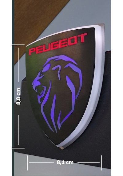 3d Led Peugeot Yeni Logo