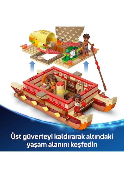 LEGO® ǀ Disney Moana’nın Macera Kanosu 43270 - 6 Yaş ve Üzeri Çocuklar için Yaratıcı Oyuncak Yapım Seti (529 Parça)
