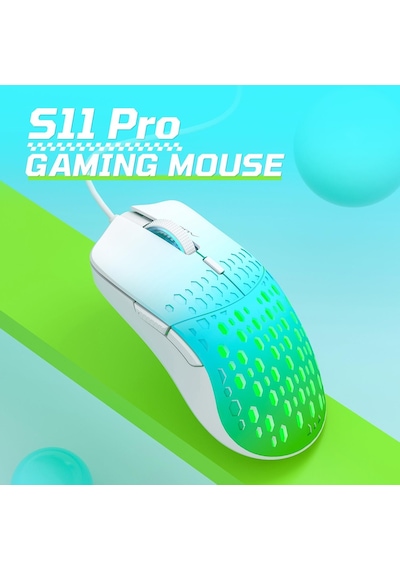 Aula S11 Pro 3600 DPI RGB Optik Oyuncu Mouse