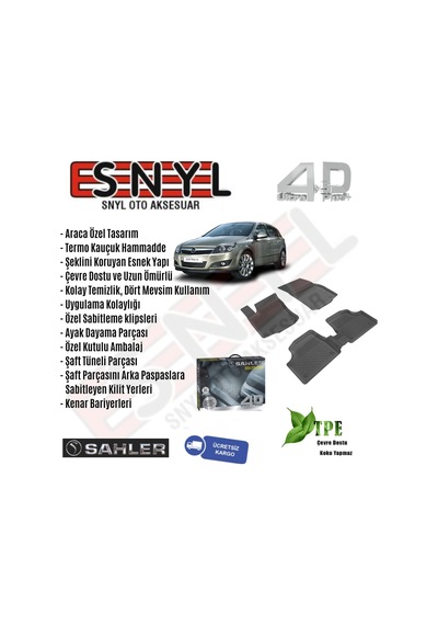 Opel Astra H Hb Sahler 4.5D Paspas ve 3D Bagaj Havuzu
