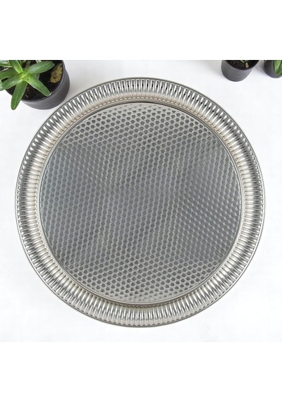 Osmanlı Motifli Yuvarlak Dövme Metal Servis Tepsisi 6 Kişilik Sunum Tepsisi, 35 Cm, 485 G, 5 Renk Seçeneği Gümüş Grisi Çok Renkli Osmanlı Motifli Yuvarlak Dövme Metal Servis Tepsisi 6 Kişilik Sunum Tepsisi, 35 Cm, 485 G, 5 Renk Seçeneği Gümüş Grisi Çok Renkli