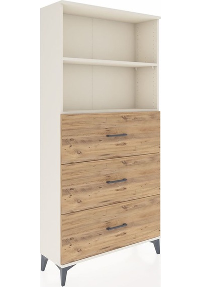 Arges Dolap 2 Raflı 3 Çekmeceli 88x30x182 Aytaşı-çam Aytaşı