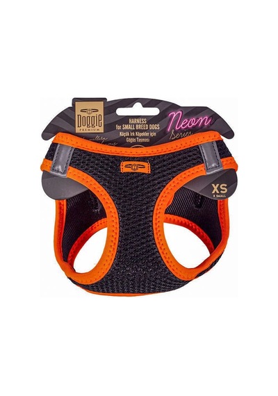 Doggie Havalı Dokuma Neon Serisi Küçük Irk Göğüs Tasması XS Beden Sarı