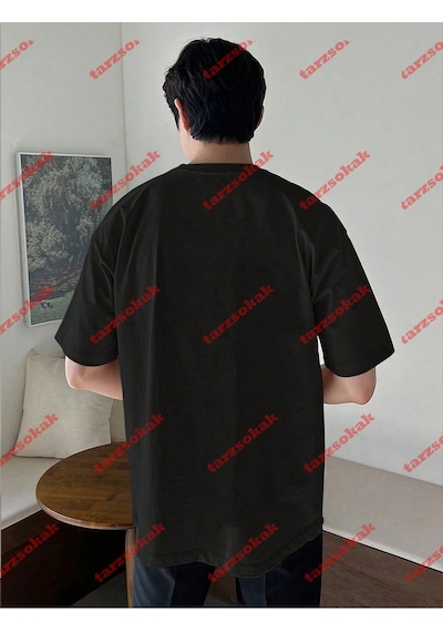 Tarzsokak Unisex Jaguar Baskılı Tshirt Beyaz Siyah