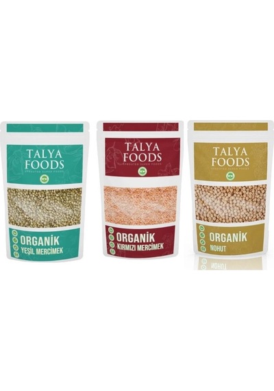 Talya Foods Organik Bakliyat Avantaj Seti 3 x 500 G