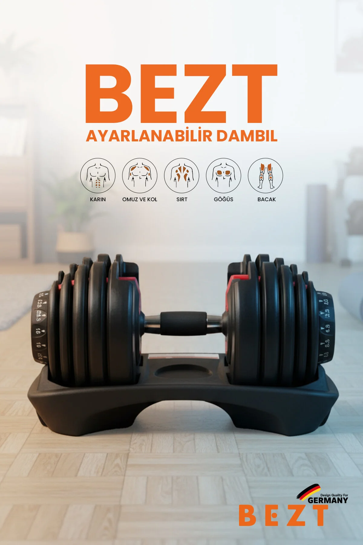 Bezt Pro Sports Ayarlanabilir Dambıl Seti 2.25 Kg Dan 24 Kg A Kadar