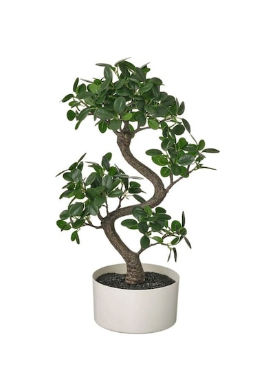 Ikea Fejka Saksılı Yapay Bonsai 47 Cm Siyah Beyaz Koyu Yeşil Çok  Renkli