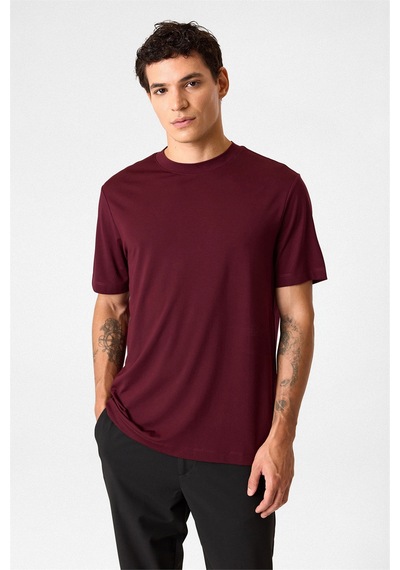 Back And Bond Regular Fit Bisiklet Yaka Bordo Tişört Çok Renkli