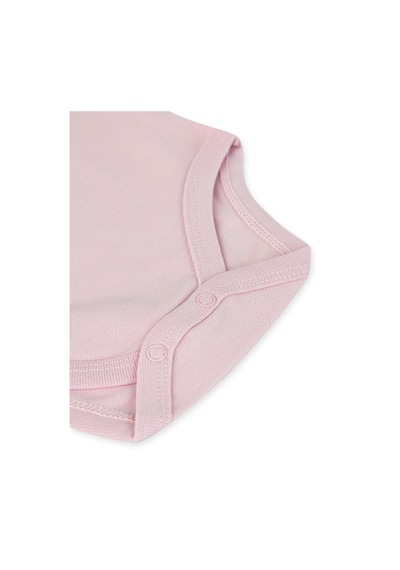 Civil Baby Organik 5 Li Sıfır Kol Çıtçıtlı Badi - Pembe