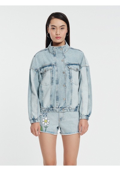 Regular Fit Kadın Ceket Denim