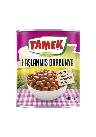 Tamek Haşlanmış Barbunya 800 G - 8 Adet Tarı