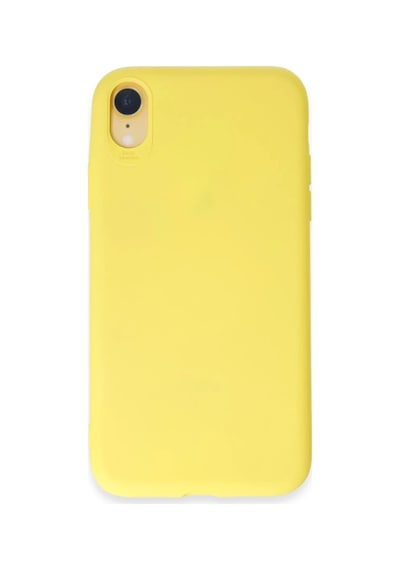 Apple Uyumlu iPhone Xr Uyumlu Kılıf First Silikon - Sarı