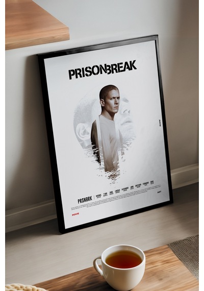 Prison Break Siyah Ahşap Çerçeveli Poster, Dizi Duvar Tablosu