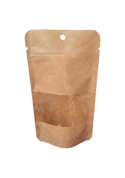 Kraft Pencereli Doypack 110X185X35 Mm 2000 Adet