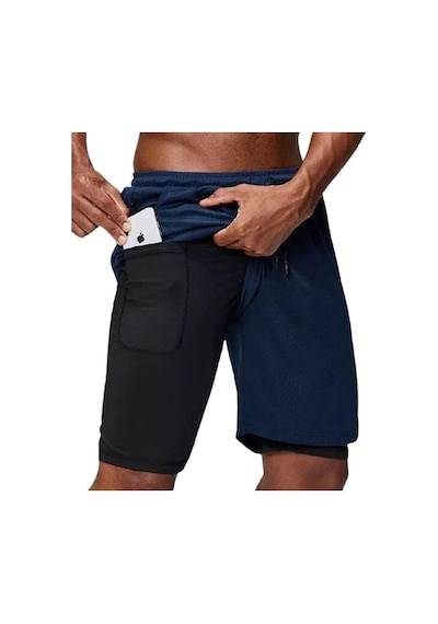 Mooly Unisex Koşu Ve Antrenman Sporcu Şortu 2 In 1 Antrasit