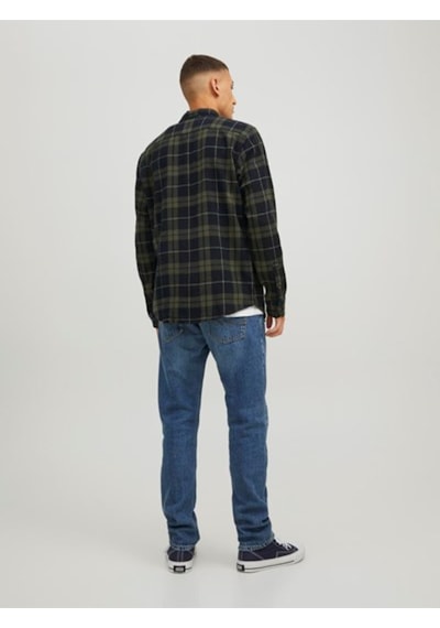 Jack & Jones Jack&-jones 12259895 Jjewılly Chech Shırt Gömlek Haki Siyah Haki - Siyah