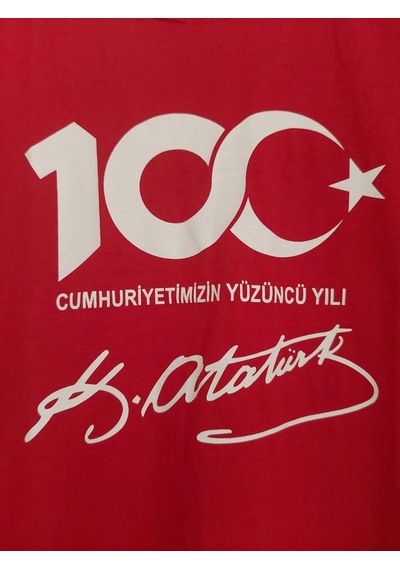 Modavals 23 Nisan 19 Mayıs 30 Ağustos 29 Ekim 10 Kasım Okul Gösteri Unısex Garson Boy 100. Yıl Atatürk İmza Baskılı Kısa Kol Tshırt - Kırmızı Modavals 23 Nisan 19 Mayıs 30 Ağustos 29 Ekim 10 Kasım Okul Gösteri Unısex Garson Boy 100. Yıl Atatürk İmza Baskılı Kısa Kol Tshırt - Kırmızı