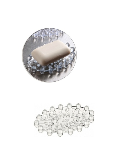 Buççin Online Mağaza Şık Tasarımlı Katı Sabunluk Şeffaf Tasarımlı Plastik Turuncu Çok Renkli