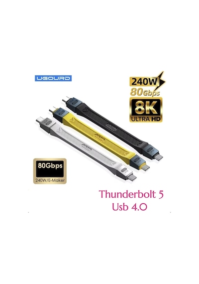 Ugourd Thunderbolt 5 Usb 4.0 240w 80gbps Gen4 8k Pd 240w E-marker