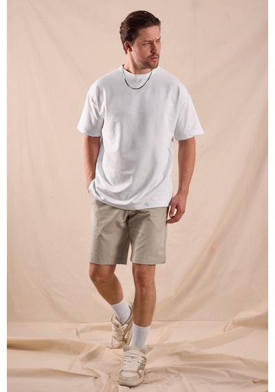 Tonny Black Rahat Kalıp Oversize Kesim T-shirt Erkek Beyaz T-shirt Tbtshrt020