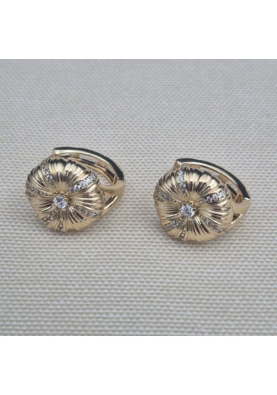 Flora Gold Küpe Altın