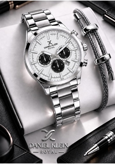 Daniel Klein Premium Çelik Kordon 2 Yıl Garantili 3 Atm Suya Dayanıklı Erkek Kol Saati Edk.r11095.1 Gümüş