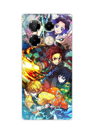 Infinix Note 40 Pro Uyumlu Demon Slayer Efsanesi:iblis Avcıları Baskılı Silikon Kılıf