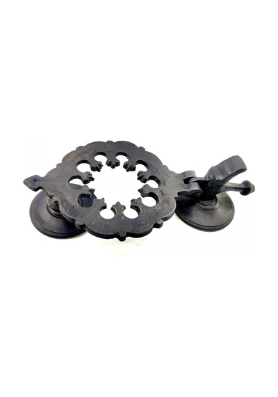 Antika Tarz Dekoratif Pirinç Osmanlı Kapı Tokmağı, Taktak - 265x75mm, Oksit Diğer