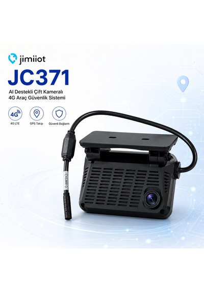 Jimiiot Jimi Iot Jc371 Çift Kameralı 4g Araç Kamerası Ve Gps Takip Sistemi Aı, Canlı İzleme, 3. Kamera Desteği