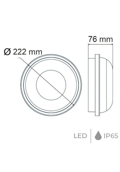 Horoz Elektrik Sıvaüstü 20w Ledli Glop Armatür Beyaz Işık