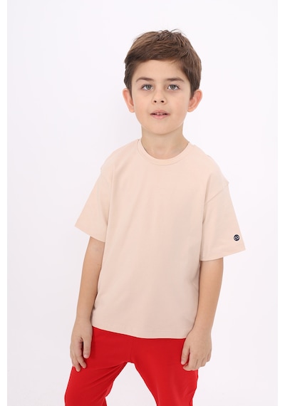 Toontoy Kids Toontoy Unisex Çocuk Baskılı Tişört Bej