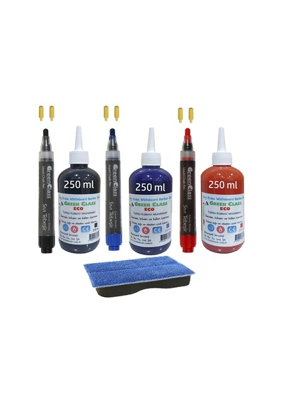 Green Class Set 3 x 250 ML Siyah - Kırmızı - Mavi