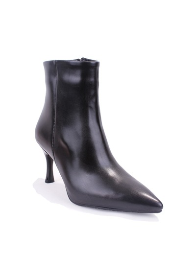 Dagoster Dza07-3372050 Siyah Klasik Fermuarlı 8 Cm İnce Topuklu Kadın Bot