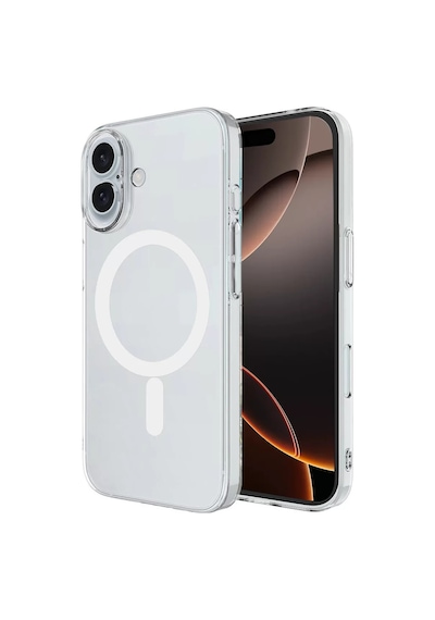 Newface Apple İphone 16 Plus Kılıf Magneticsafe Şeffaf Silikon - Şeffaf