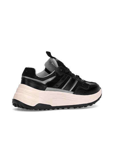 Lufian 122230033 Martina Kadın Hakiki Deri Klasik Sneaker Siyah Siyah